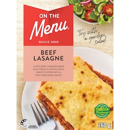 On The Menu Entrée Beef Lasagne (260g)